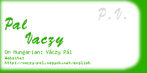 pal vaczy business card